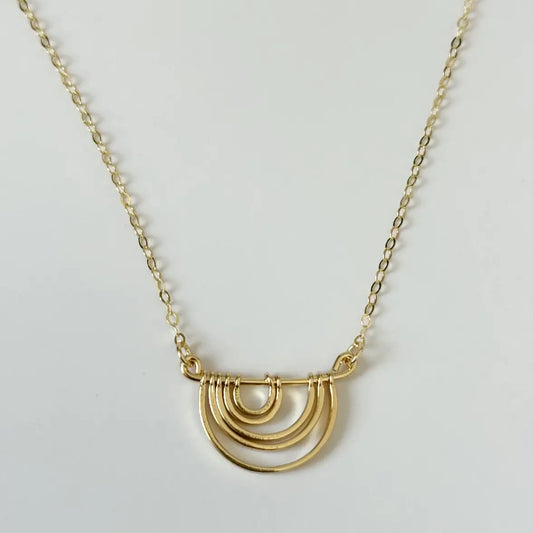 Necklace: Gold Half Circle