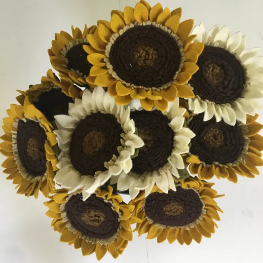 Felted Sunflower (Wire Stem)