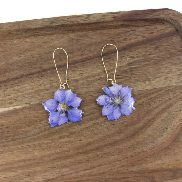 Earrings: Hand Pressed Flowers (Various)