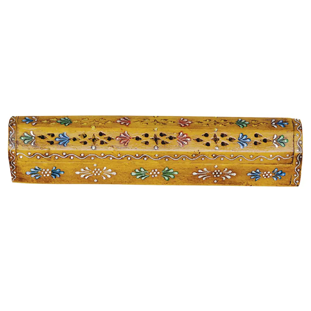 Incense: Yellow Hand Painted Incense Box