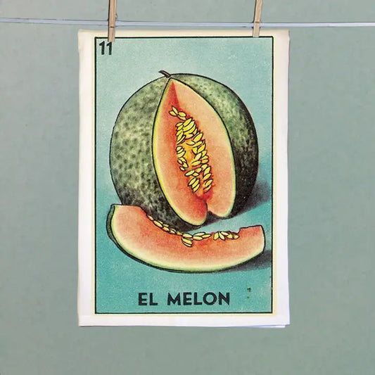 Tea Towel: El Melon Cantaloupe Organic Retro