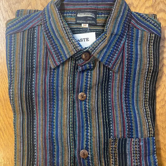 Button-Up Shirt: Textured Nepali (Short Sleeve)