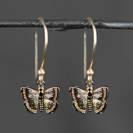 Earrings: Golden Butterfly Drop Earrings