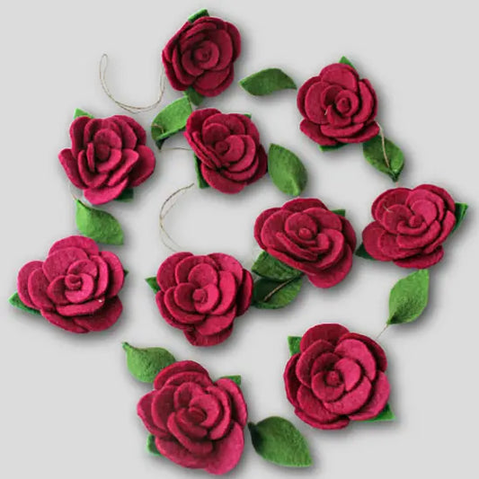 Garland: Felted Roses(Two Colors)