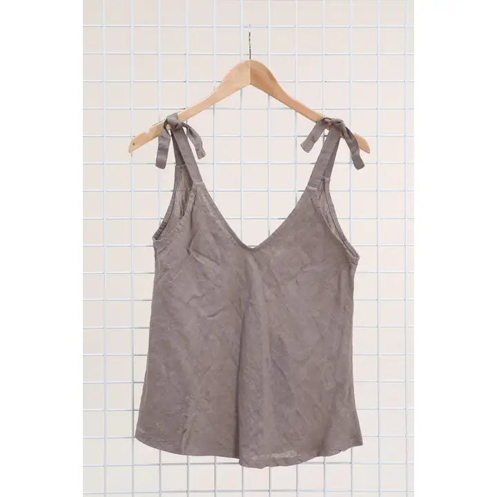 Tank Top: Linen with Ties (Various Colors)