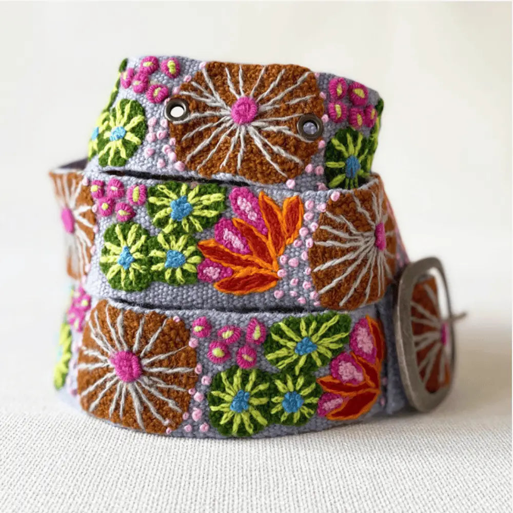 Embroidered Wool Belt