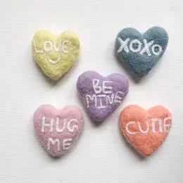 Felted Conversation Hearts (Various)