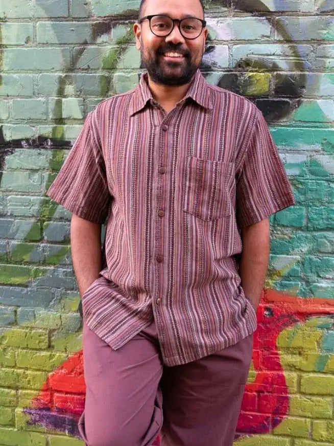 Button-Up Shirt: Textured Nepali (Short Sleeve)