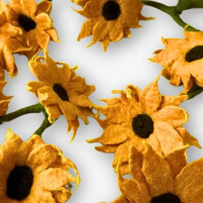 Garland: Felted Sunflower