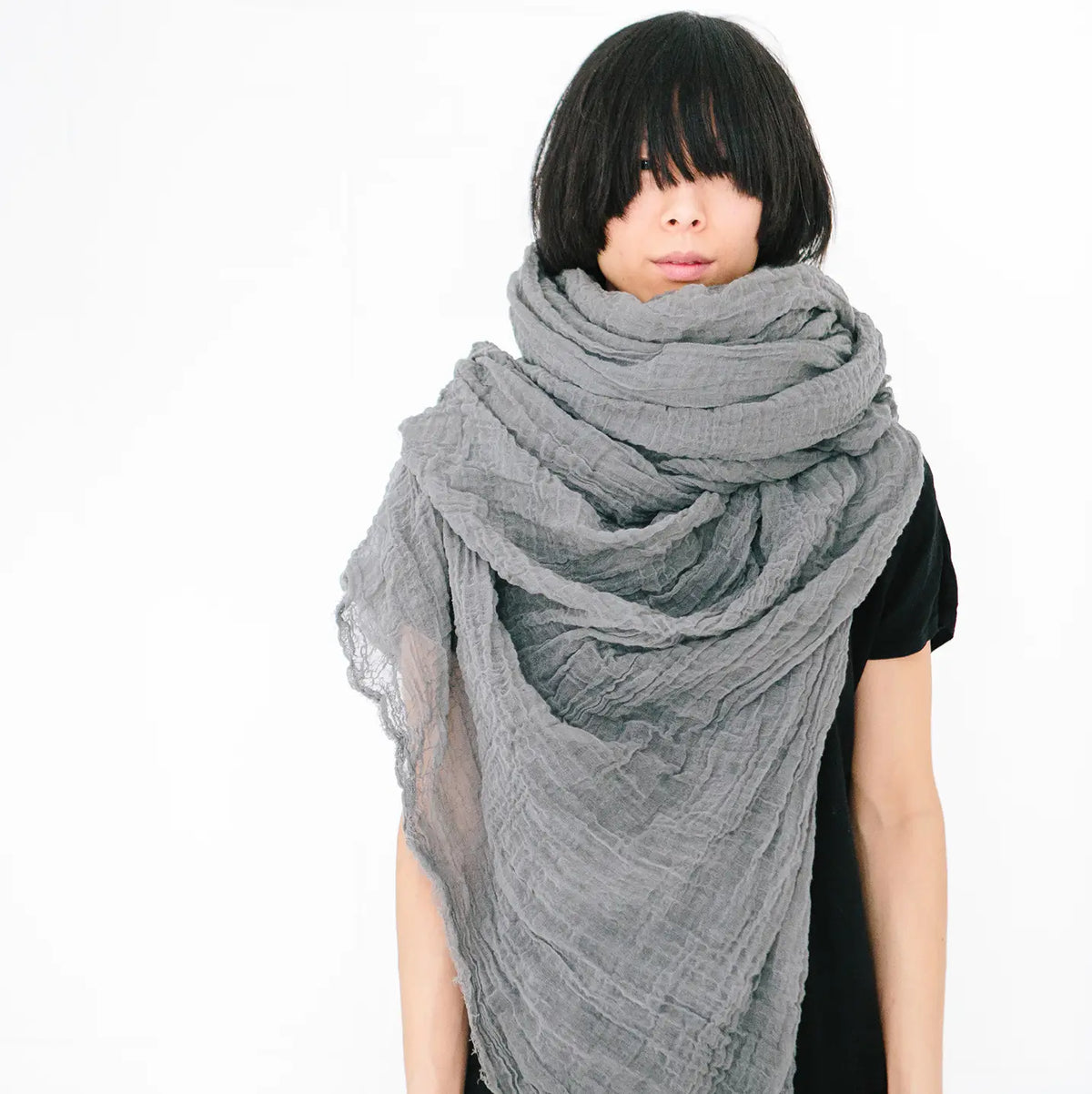 Scarf: Giant 100% Crinkled Cotton