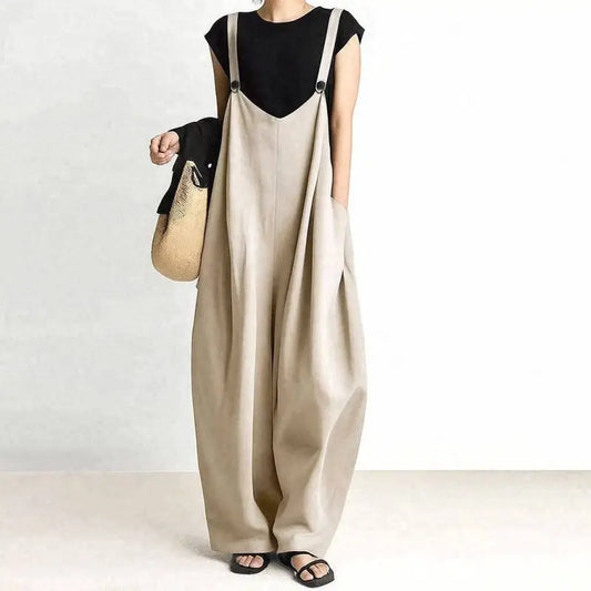 Overalls: Loose Solid Color