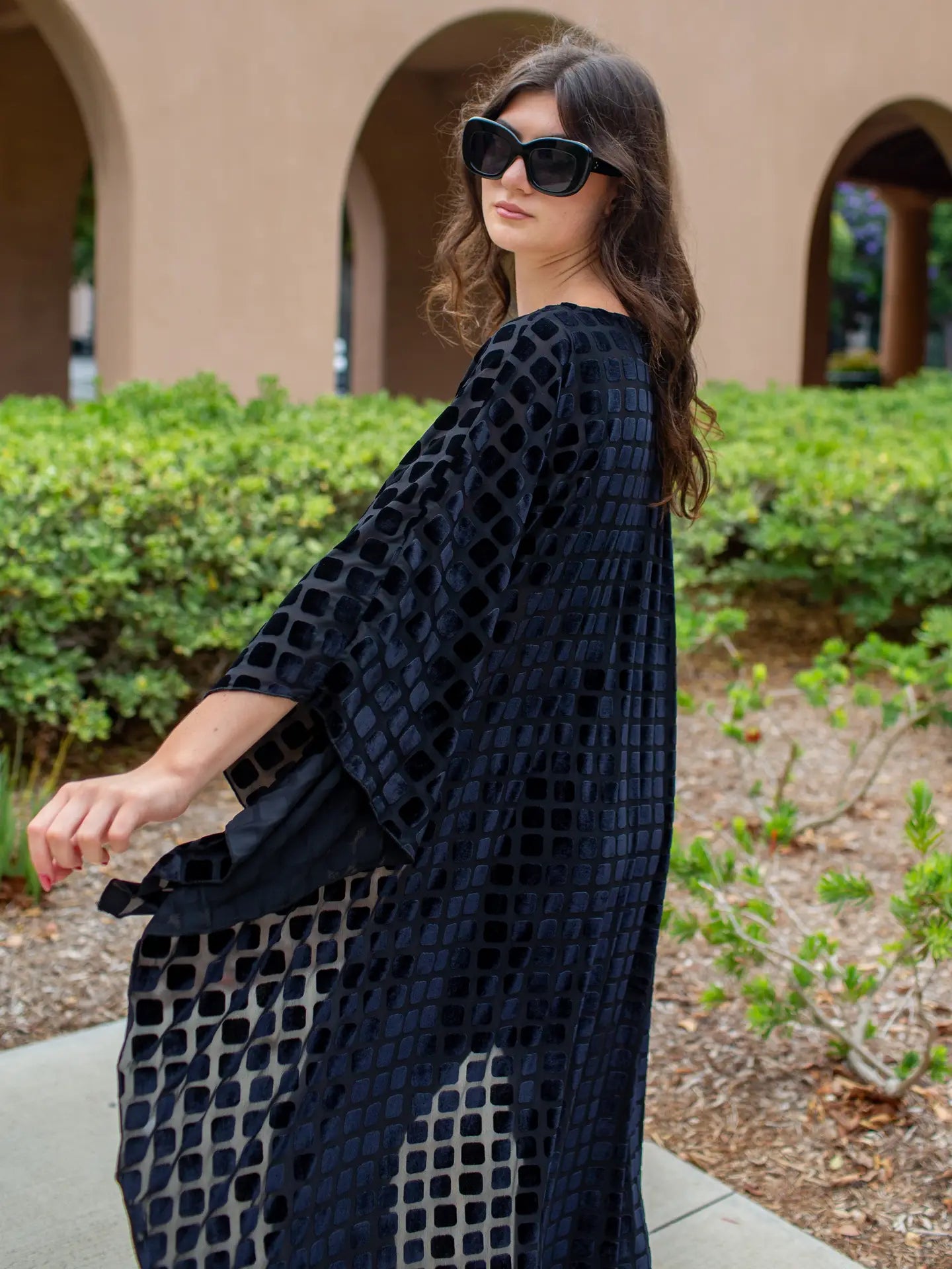Scarf Top: Onyx Burnout