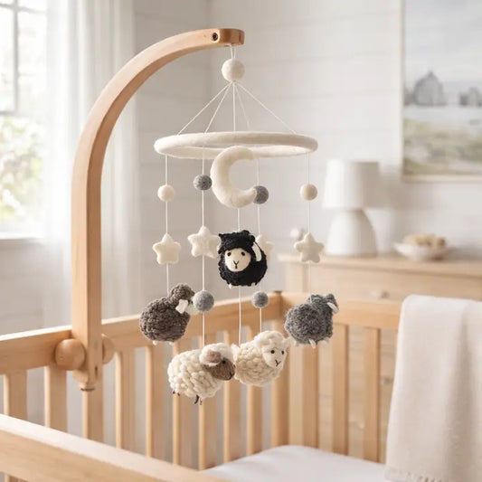Mobile: Felted Gray Sheep