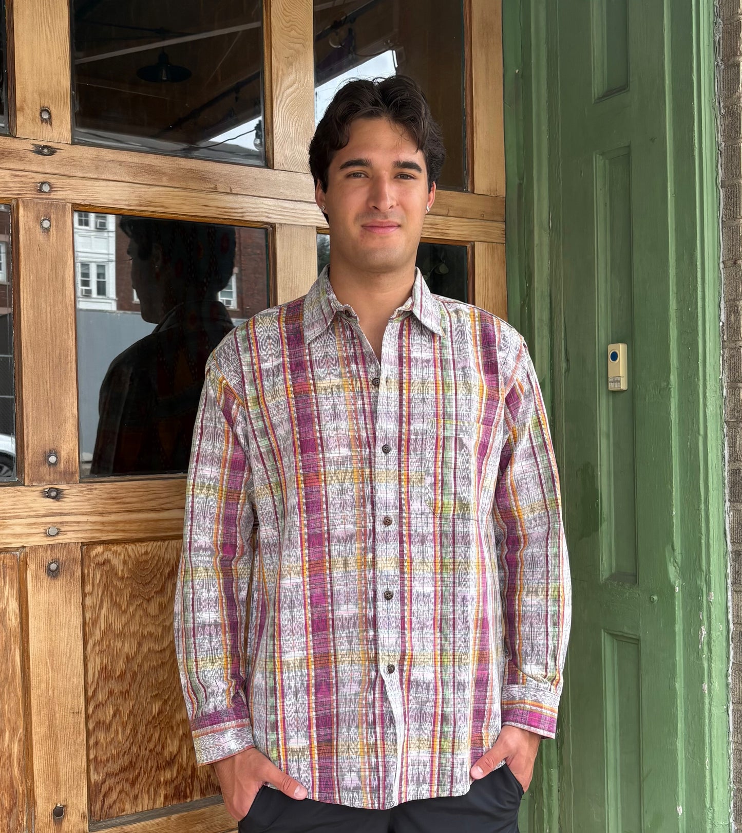 Button-Up Shirt: Men's Guatemalan Handwoven Shirt (Long Sleeve)