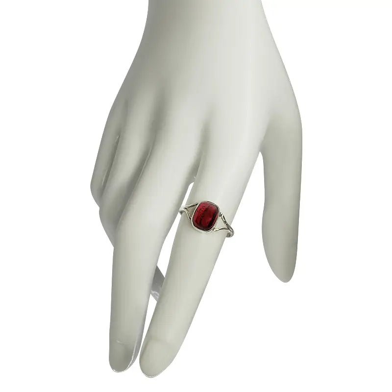 Rings: Garnet Sterling Silver