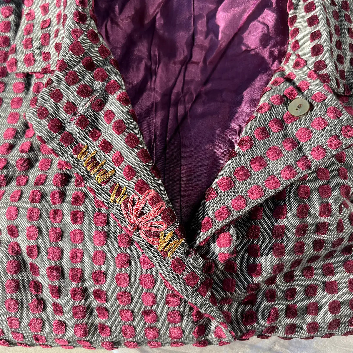 Jacket: Velvet Polka Dot