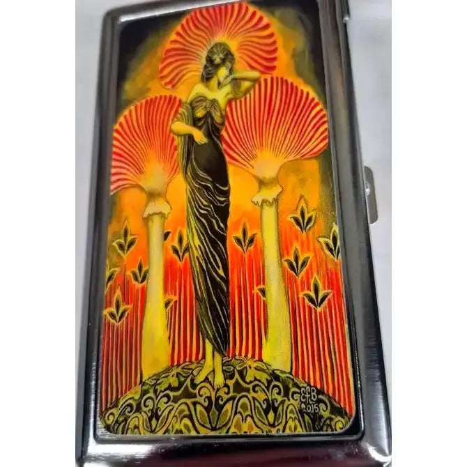 Cigarette Case with Lighter: Geisha Girl
