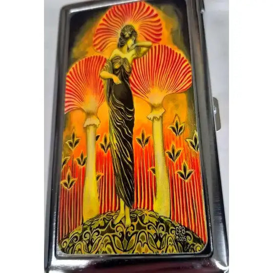 Cigarette Case with Lighter: Geisha Girl