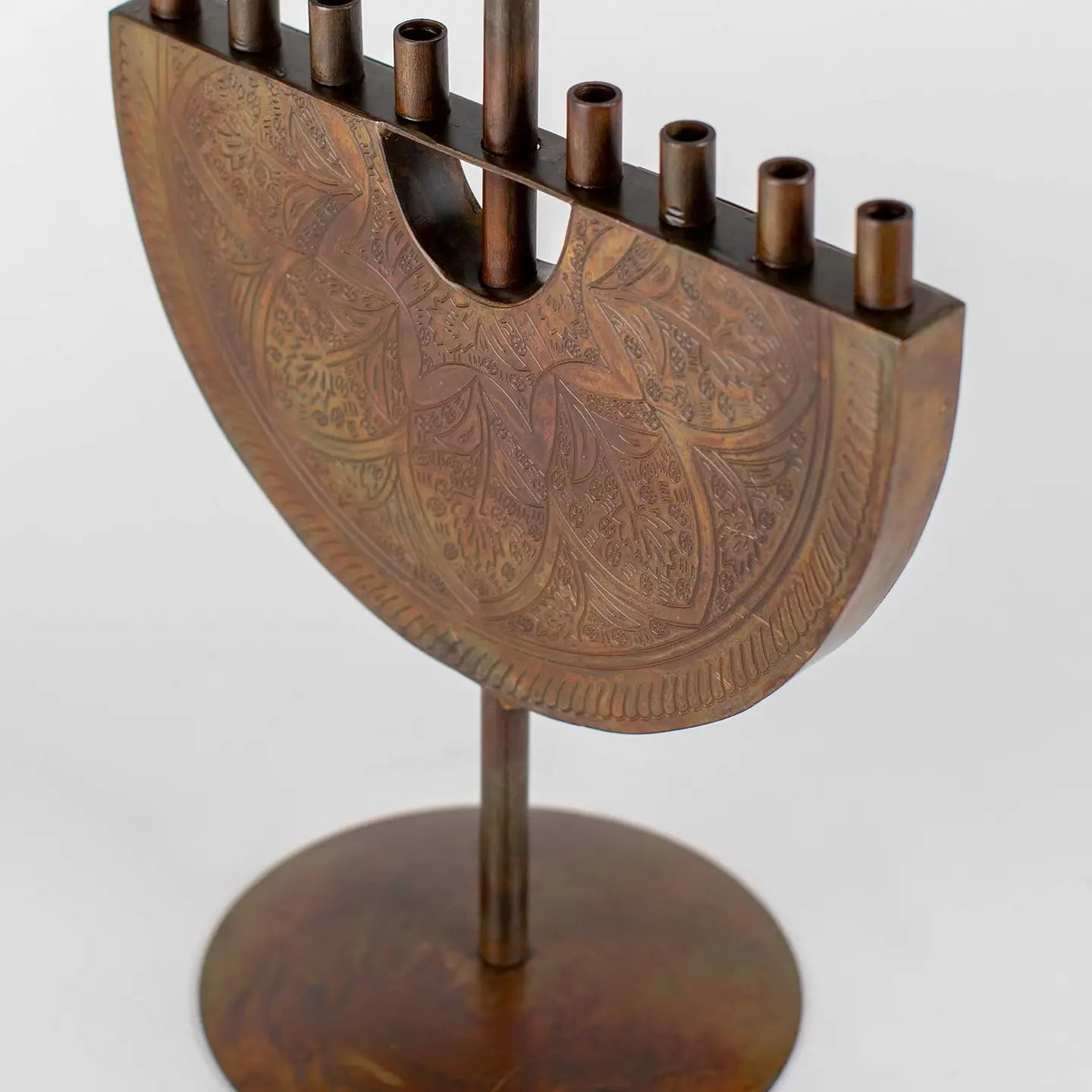 Menorah: Engraved Iron