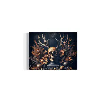 Skull with Antlers Still Life