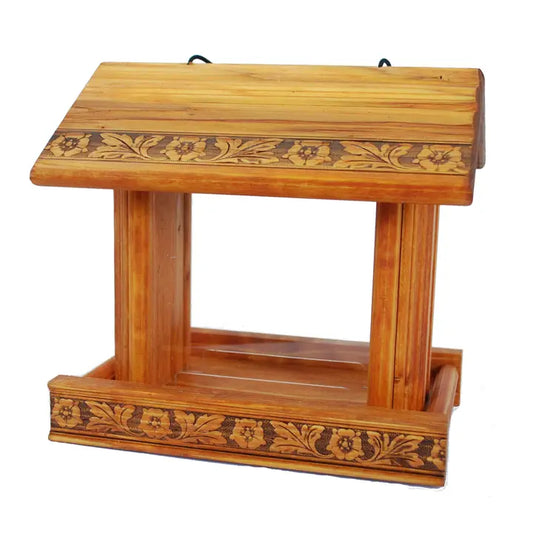 Birdhouse: Carved Redwood