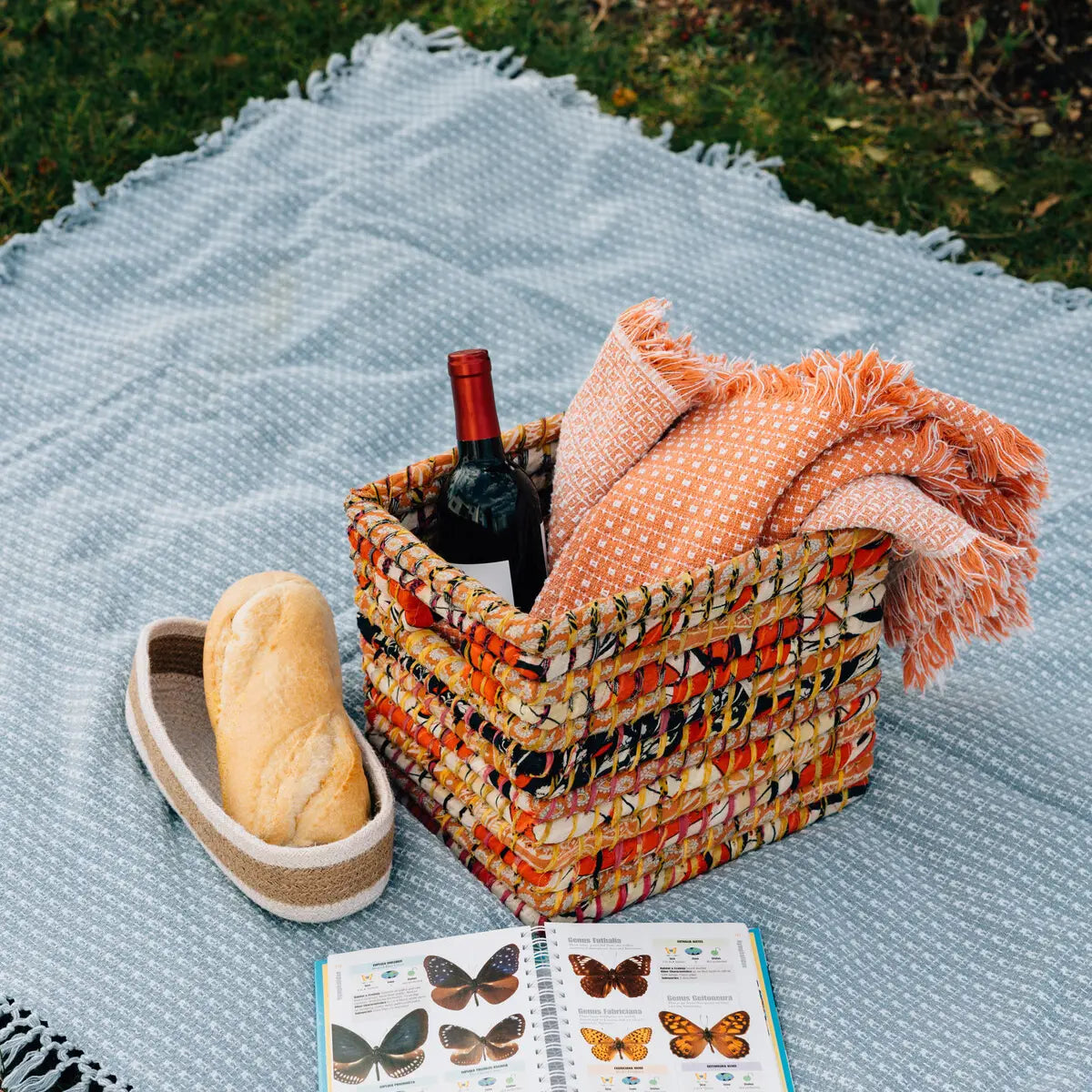 Basket: Recycled Sari Storage Box Medium