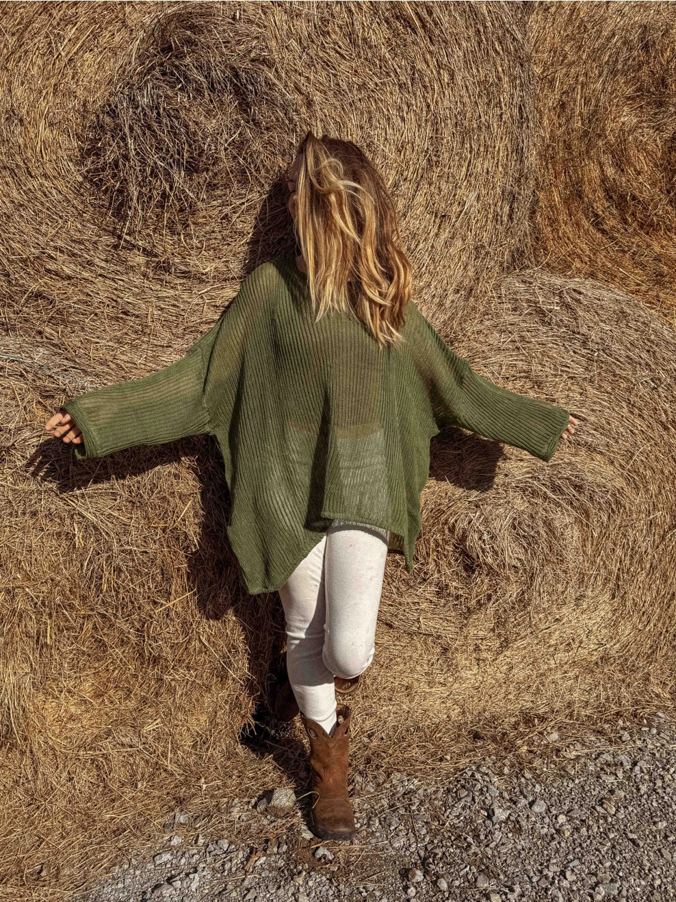 Sweater: Oversized Open Knit Mesh (Two Colors)