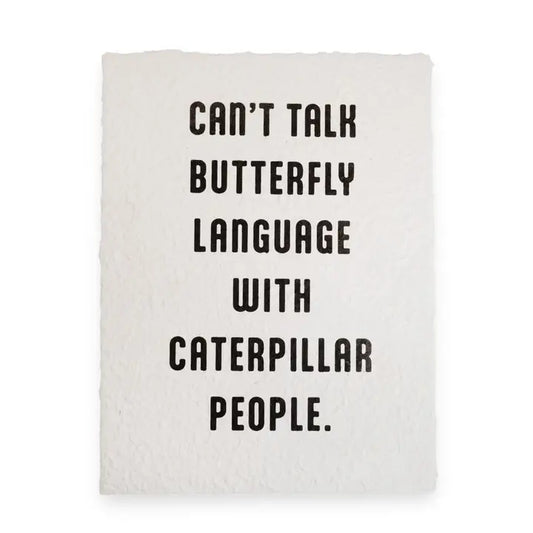 Art Print: Handmade Paper Print - Butterfly Language