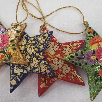 Ornaments: Papier-mâché Stars and Moons