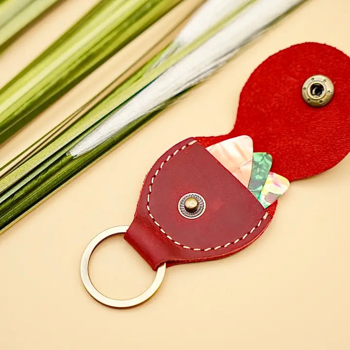 Keychain: Guitar Pick Holder (Three Colors)