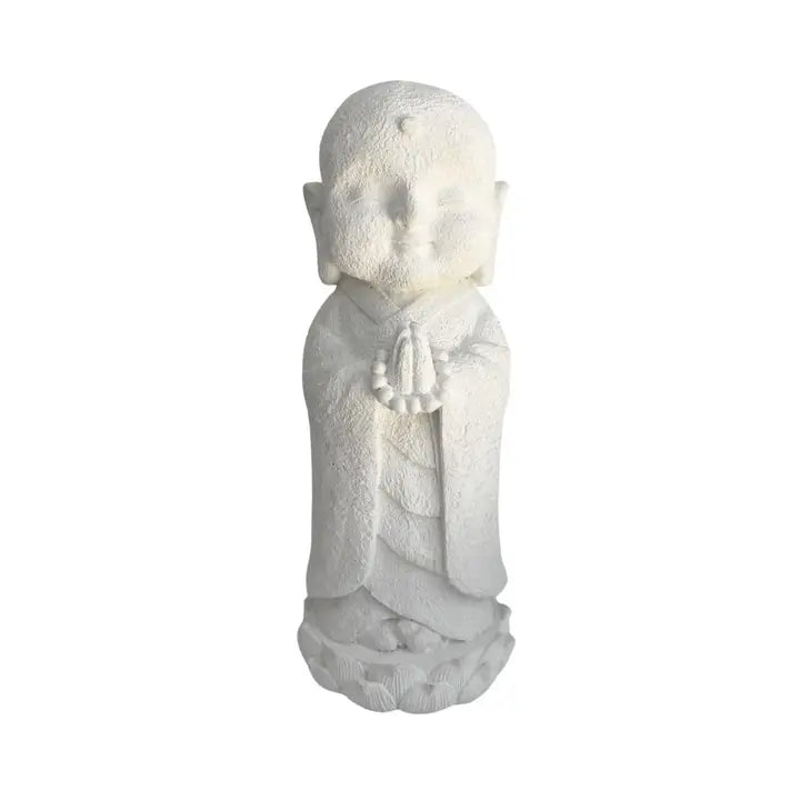 Statue: Praying Jizo on Lotus Leaf (Two Colors)