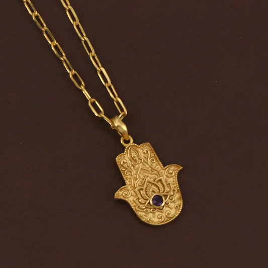 Necklace: Divine Protection Hamsa Hand