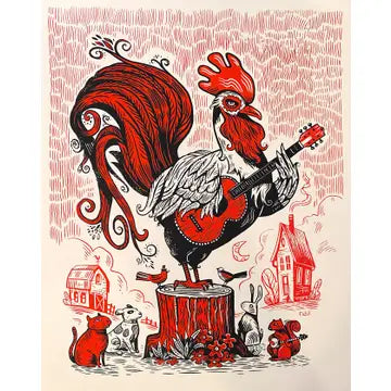 Art Print: Country Crooner, Rooster