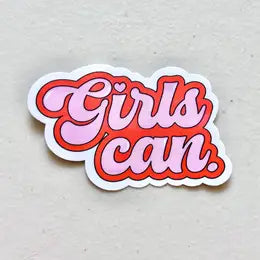 Stickers: "Girls Can"