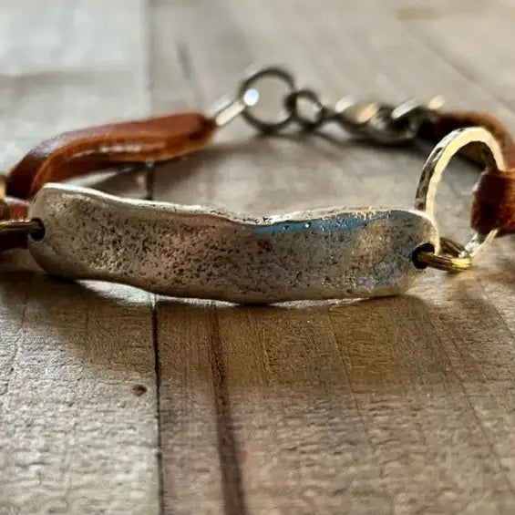 Bracelet: Boho Link Leather Bracelet