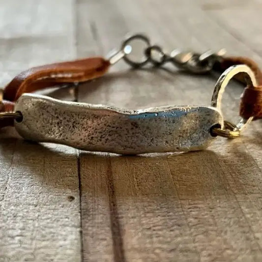 Bracelet: Boho Link Leather Bracelet