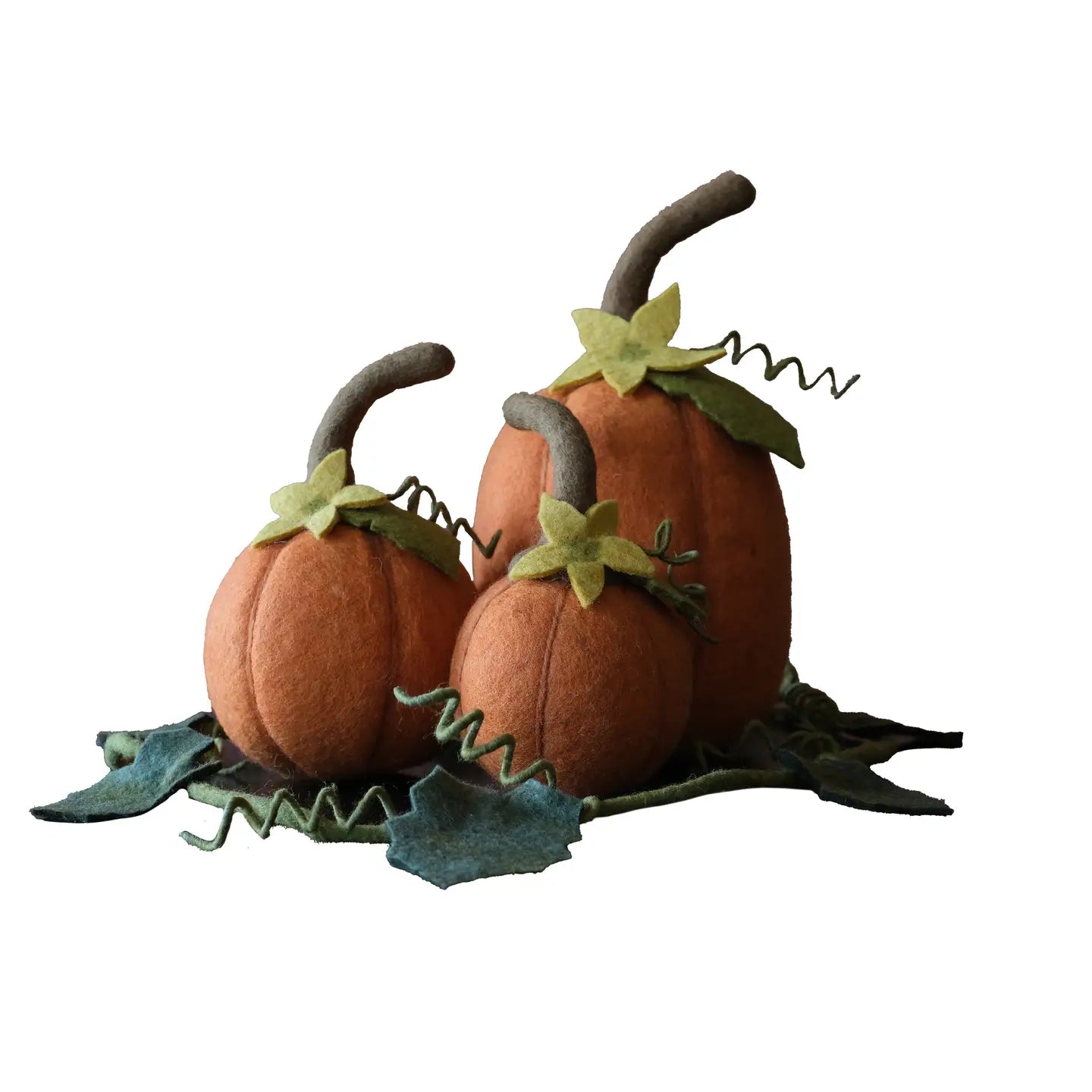 Felted Pumpkins: Various sizes/colors