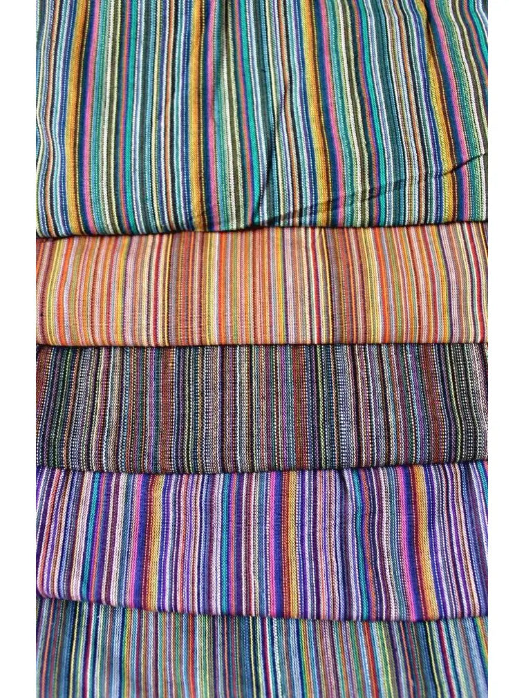 Pants: Unisex Striped Cotton (Various Colors)