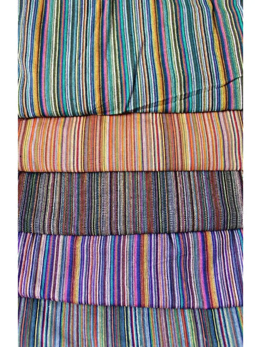 Pants: Unisex Striped Cotton (Various Colors)