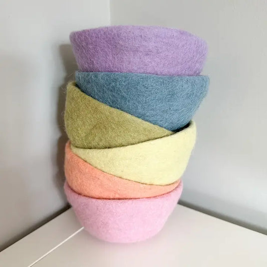 Bowls: Felted Pastels