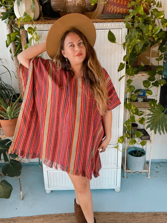 Dress: Hand Woven Cotton Poncho