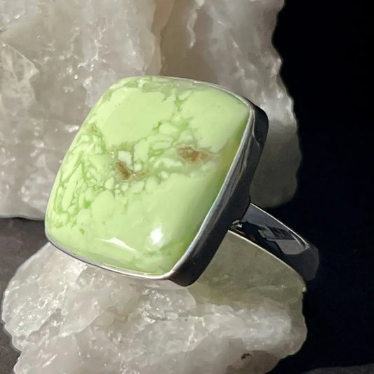 Rings: Lemon Chrysoprase (Rectangle)