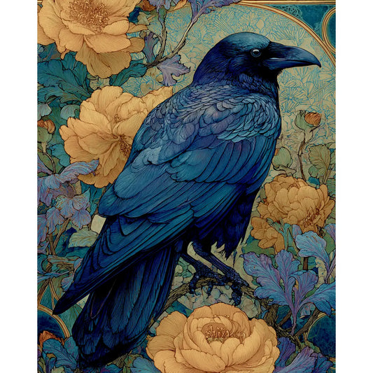 Art Print: Old Nouveau Raven
