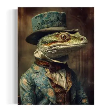 Art Print: Gothic Victorian Lizard