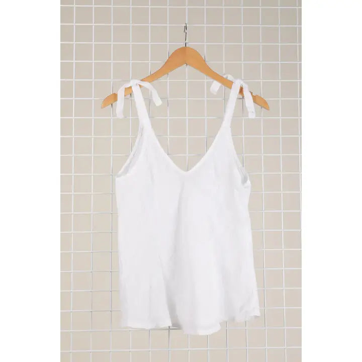 Tank Top: Linen with Ties (Various Colors)