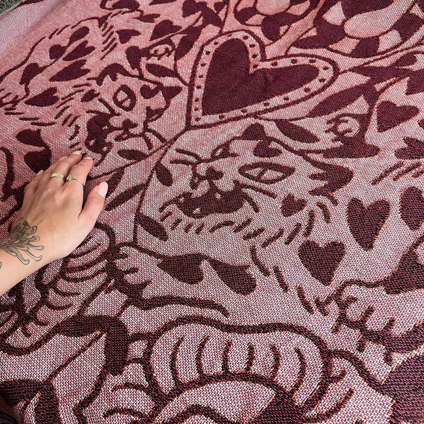 Blanket: Woven Jacquard Blanket - Cats