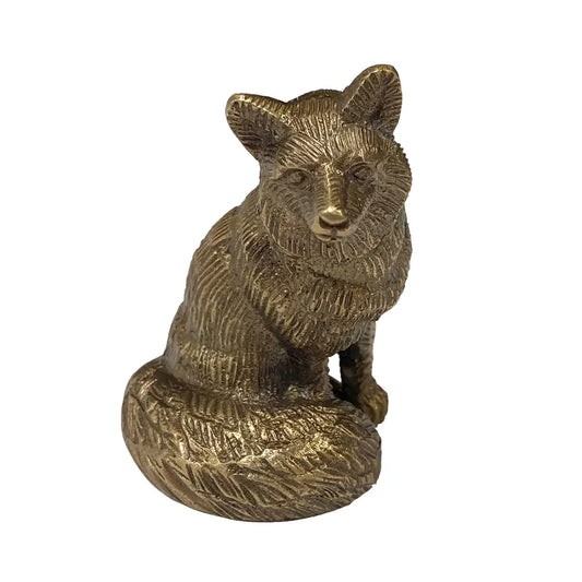 Paperweight: Fox - Antique Solid Brass