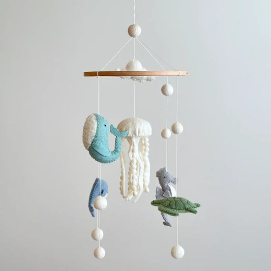 Mobile: Felt Baby Mobile -  Jelly Fish