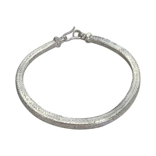 Bracelet: Handmade Square Sterling Silver Snake Chain