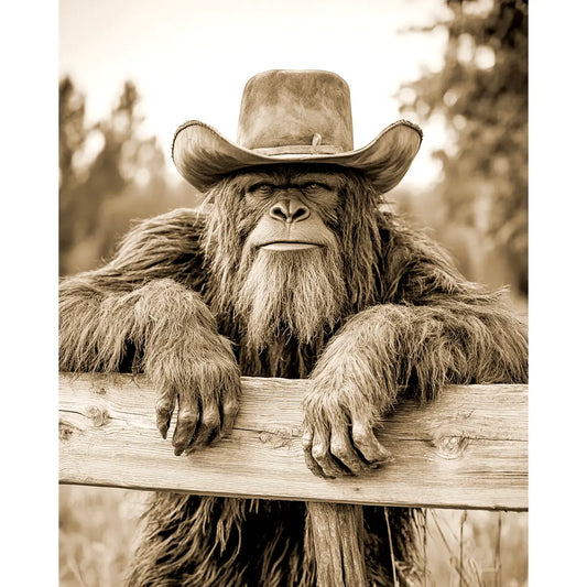 Art Print: Cowboy Bigfoot